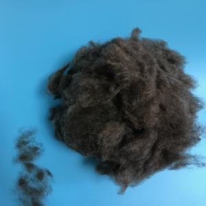 Dark brown sheep wool for felting
