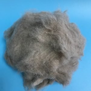Dehaired brown raccoon fiber
