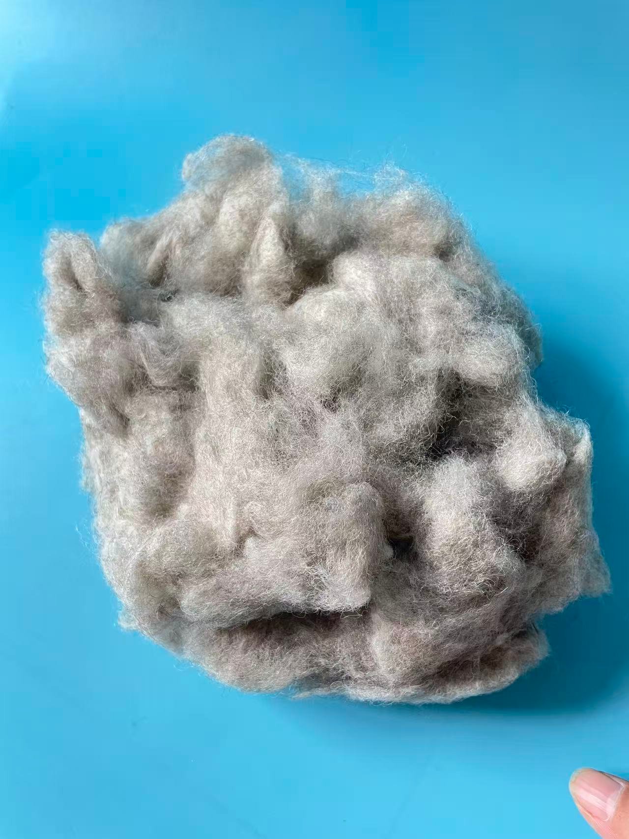 Combed Sheep Wool in Natural Gray Color – Premium Filling Material for Quilts - Image 5